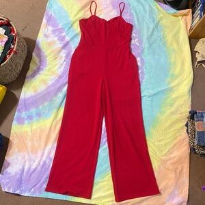 Elegant Red Jumpsuit